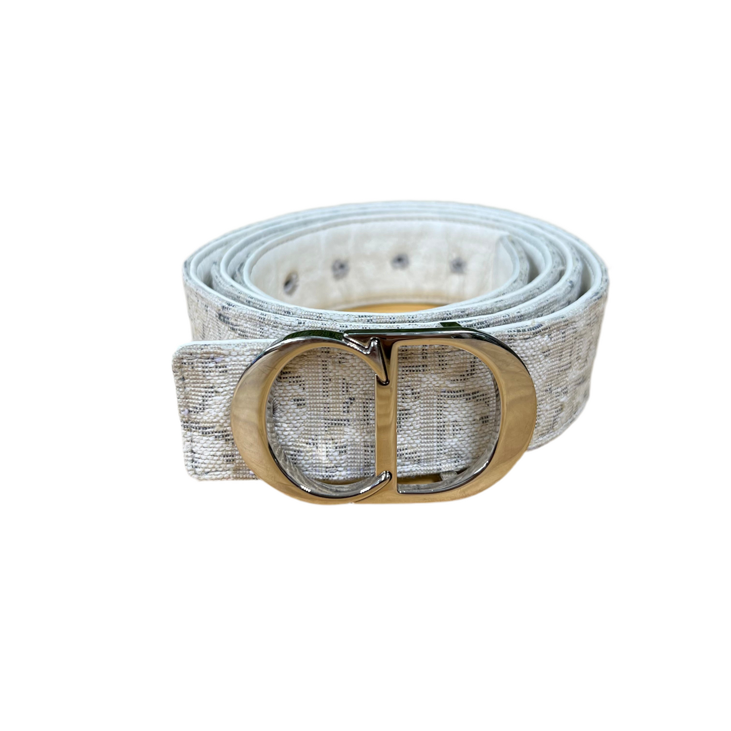 Christian Dior Cd Logo Pre owned 34 White belt - The Valley Closet