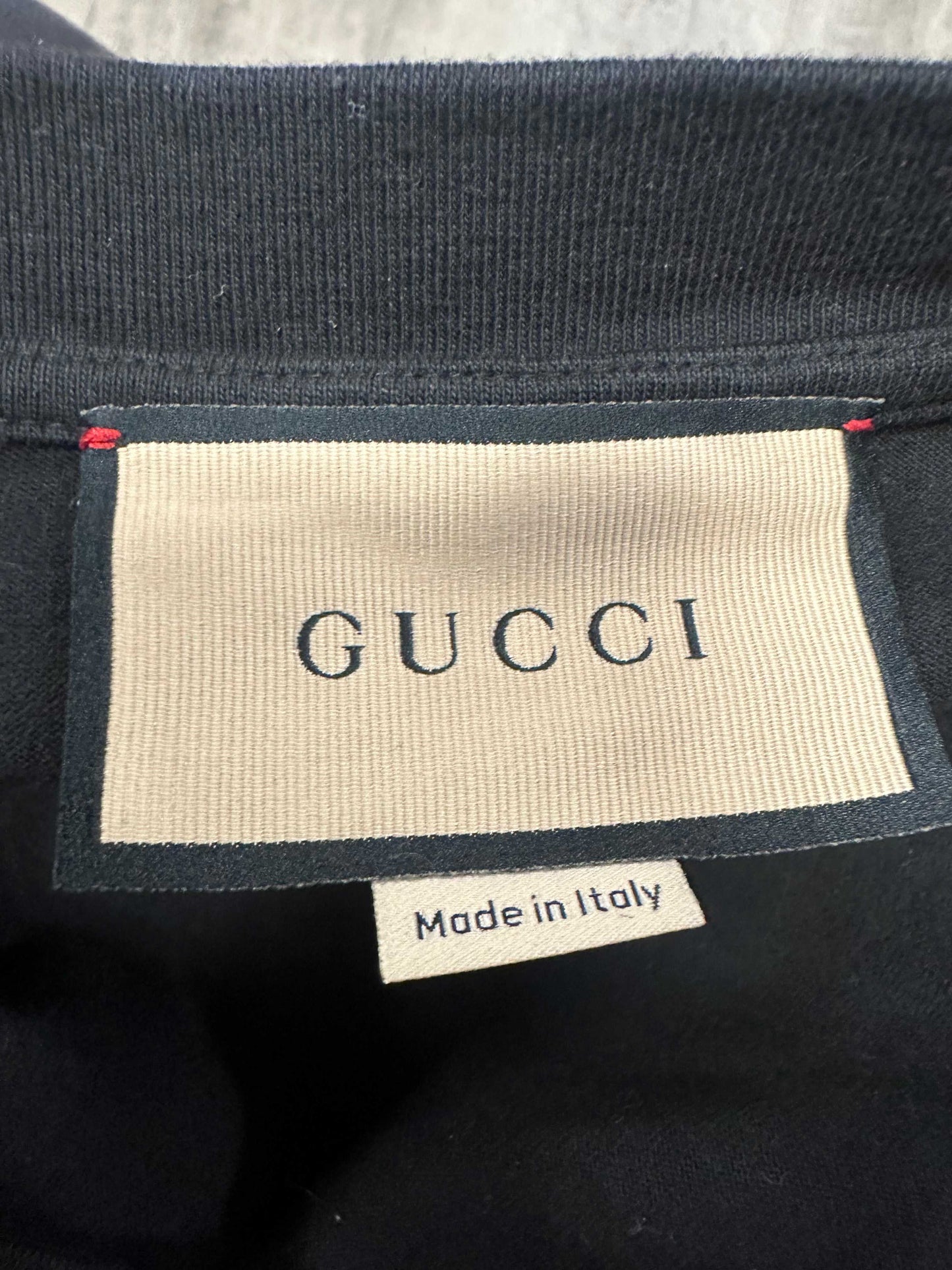 Gucci original Gucci logo Black T-shirt Pre owned XXL - The Valley Closet