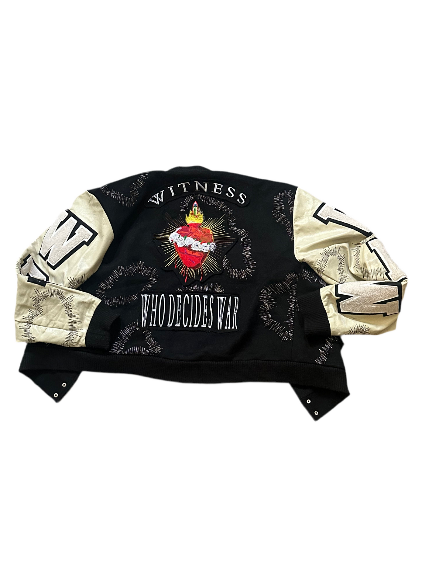 Who Decides War Witness Varsity Jacket 2x Pre Owned