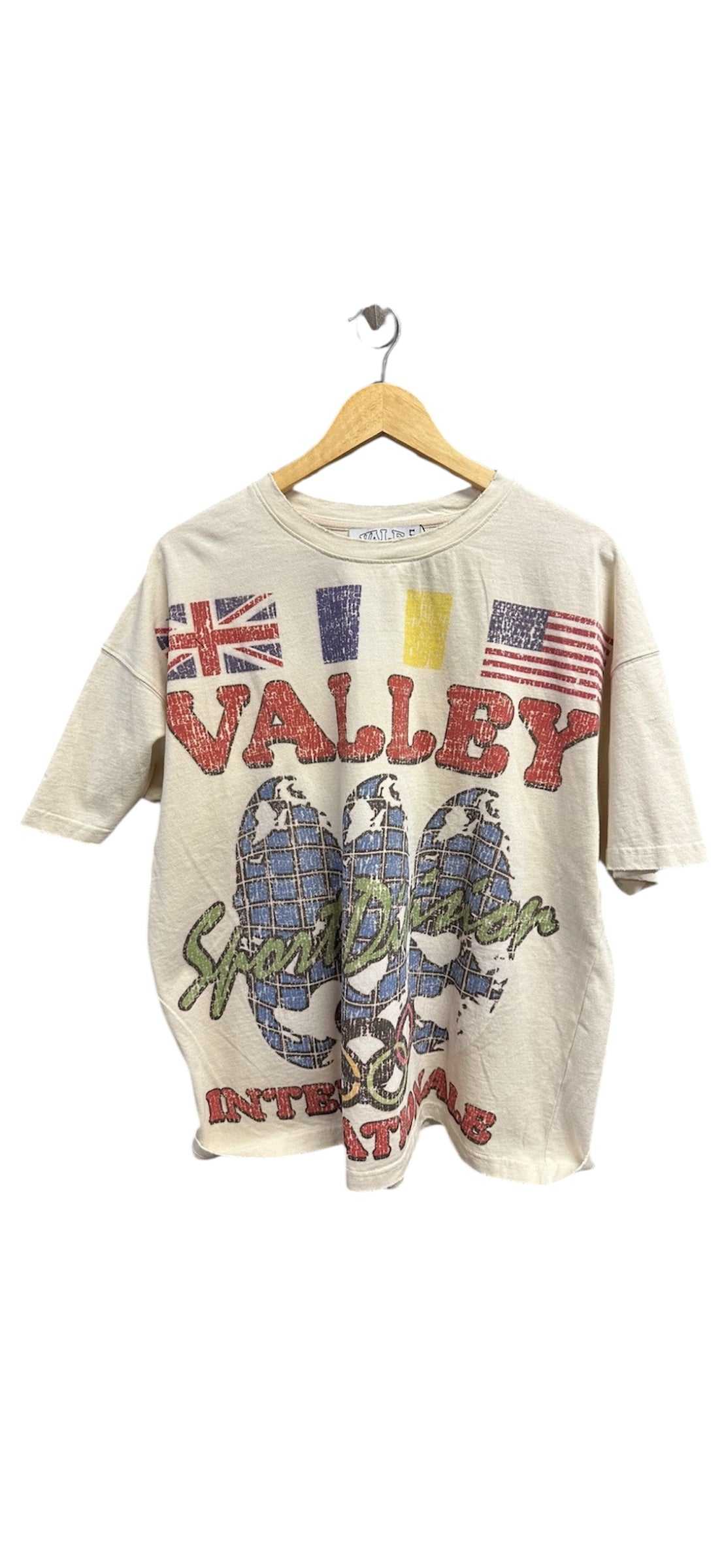 Valley Vale Sport Olympic International Distressed T shirt Men’s NEW - The Valley Closet