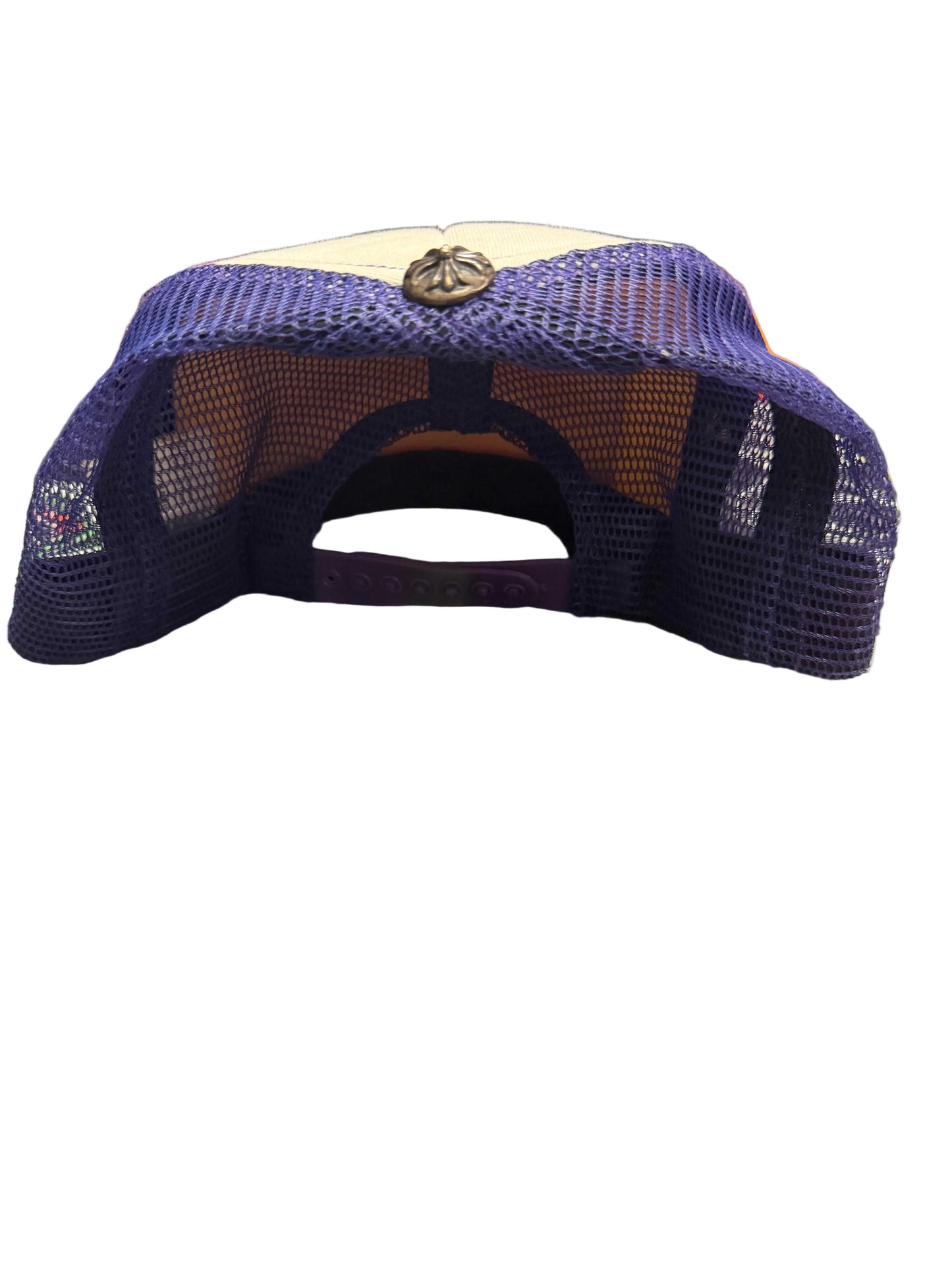 Chrome hearts Purple pink Fuck trucker hat Pre owned Rare - The Valley Closet