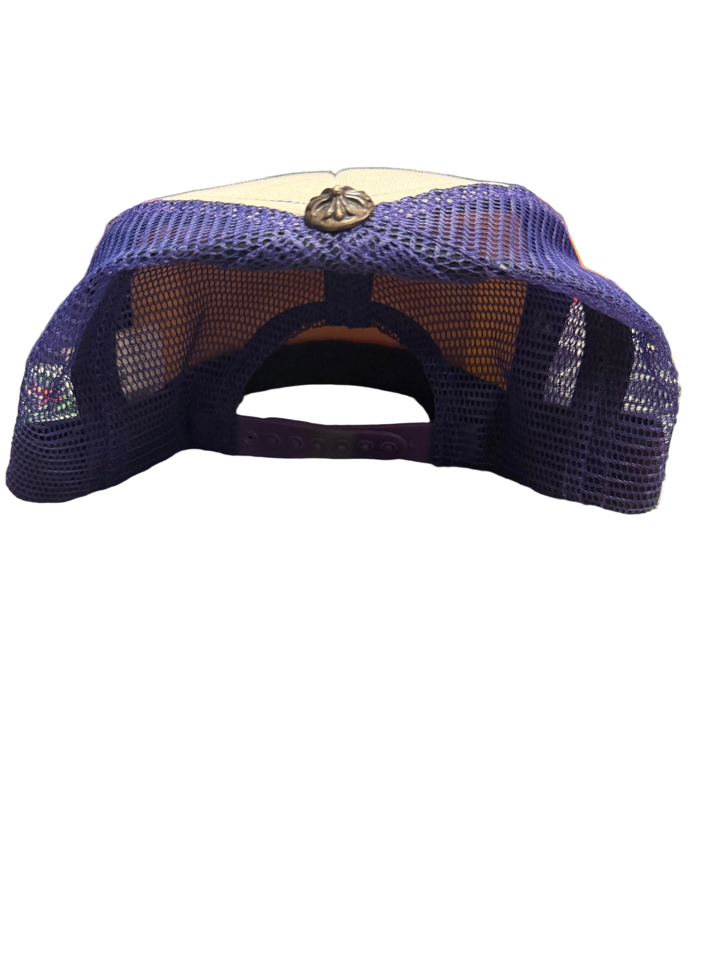 Chrome hearts Purple pink Fuck trucker hat Pre owned Rare
