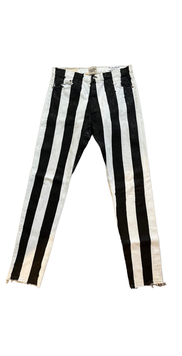 Gallery dept striped jeans pre owned size 33 - The Valley Closet