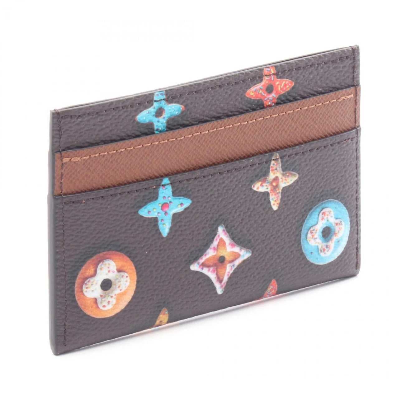 LOUIS VUITTON Porte Carte Double Donuts Card Case M28284 Monogram canvas leather - The Valley Closet