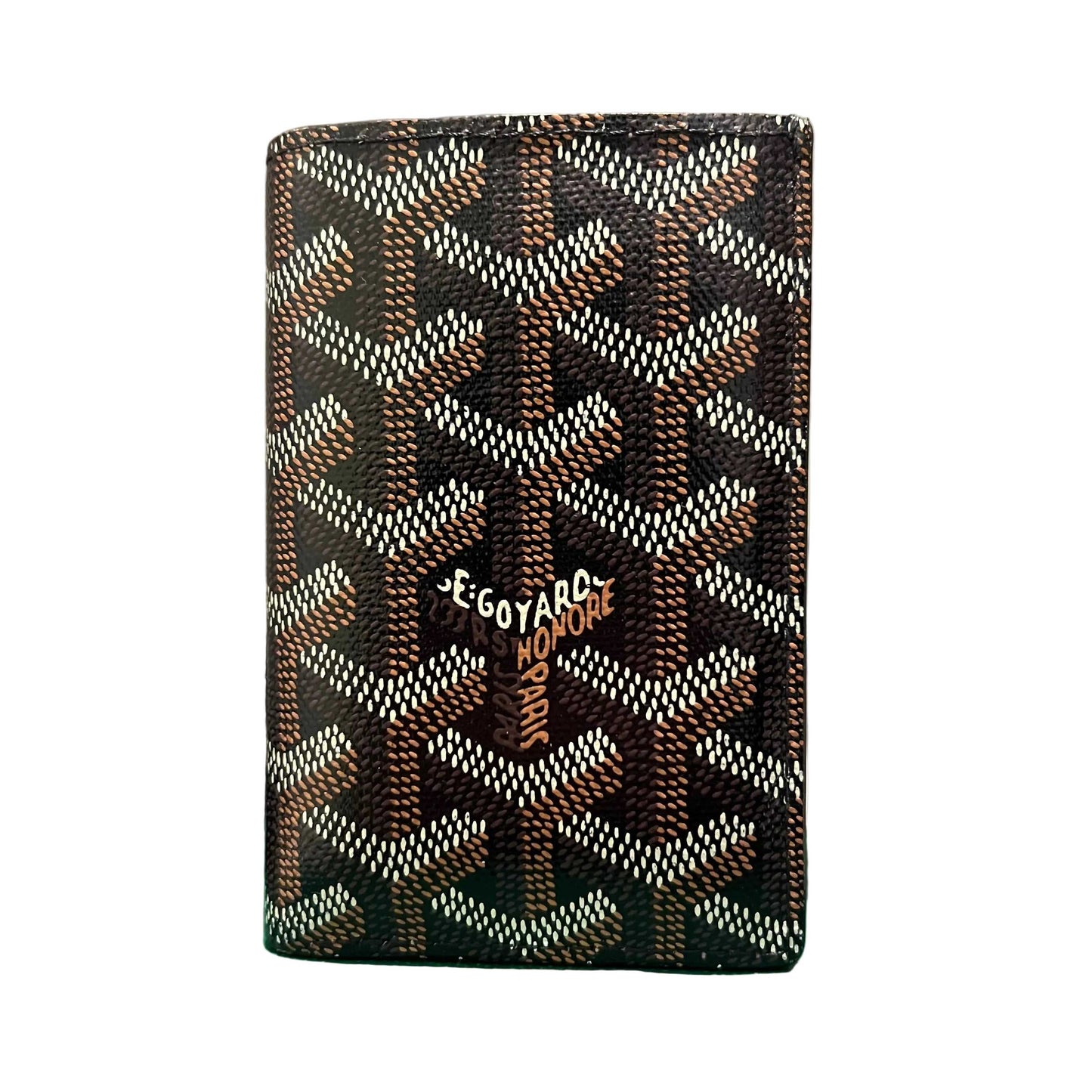 Goyard Saint Pierre Black Leather Bifold Wallet Card Holder