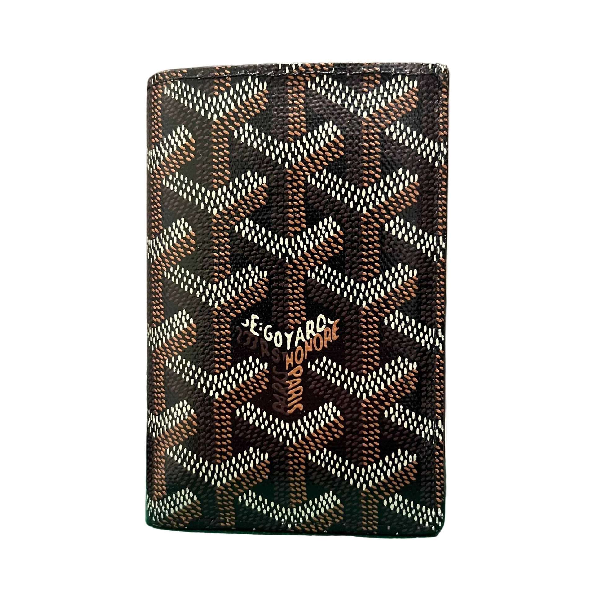 Goyard Saint Pierre Black Leather Bifold Wallet Card Holder