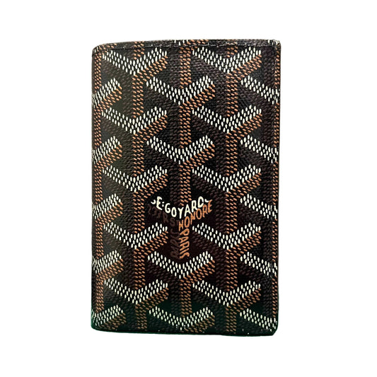 Goyard Saint Pierre Black Leather Bifold Wallet Card Holder