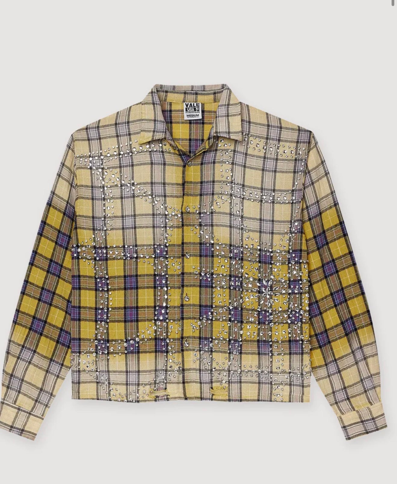 Pre-owned Vale Forever Reborn large flannel shirt from The Valley Closet, soft fabric with a relaxed fit and classic plaid pattern.