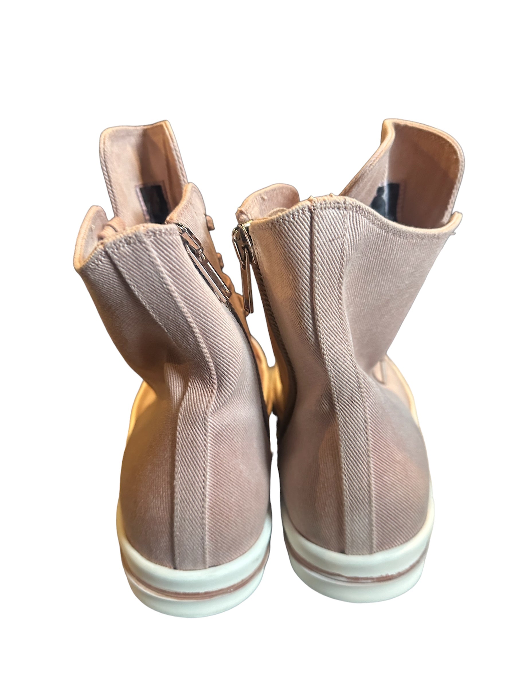 Rick Owens Ramones high pre owned size 10 light tan - The Valley Closet