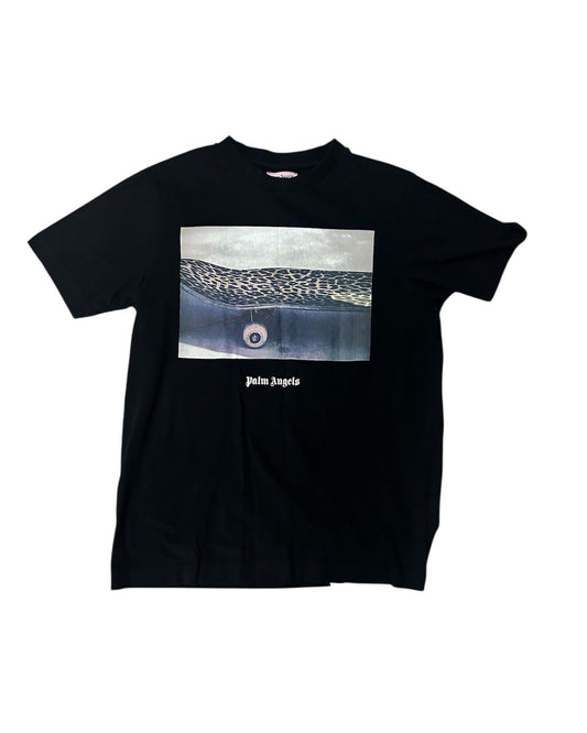 Palm Angels Cheetah Skateboard logo 