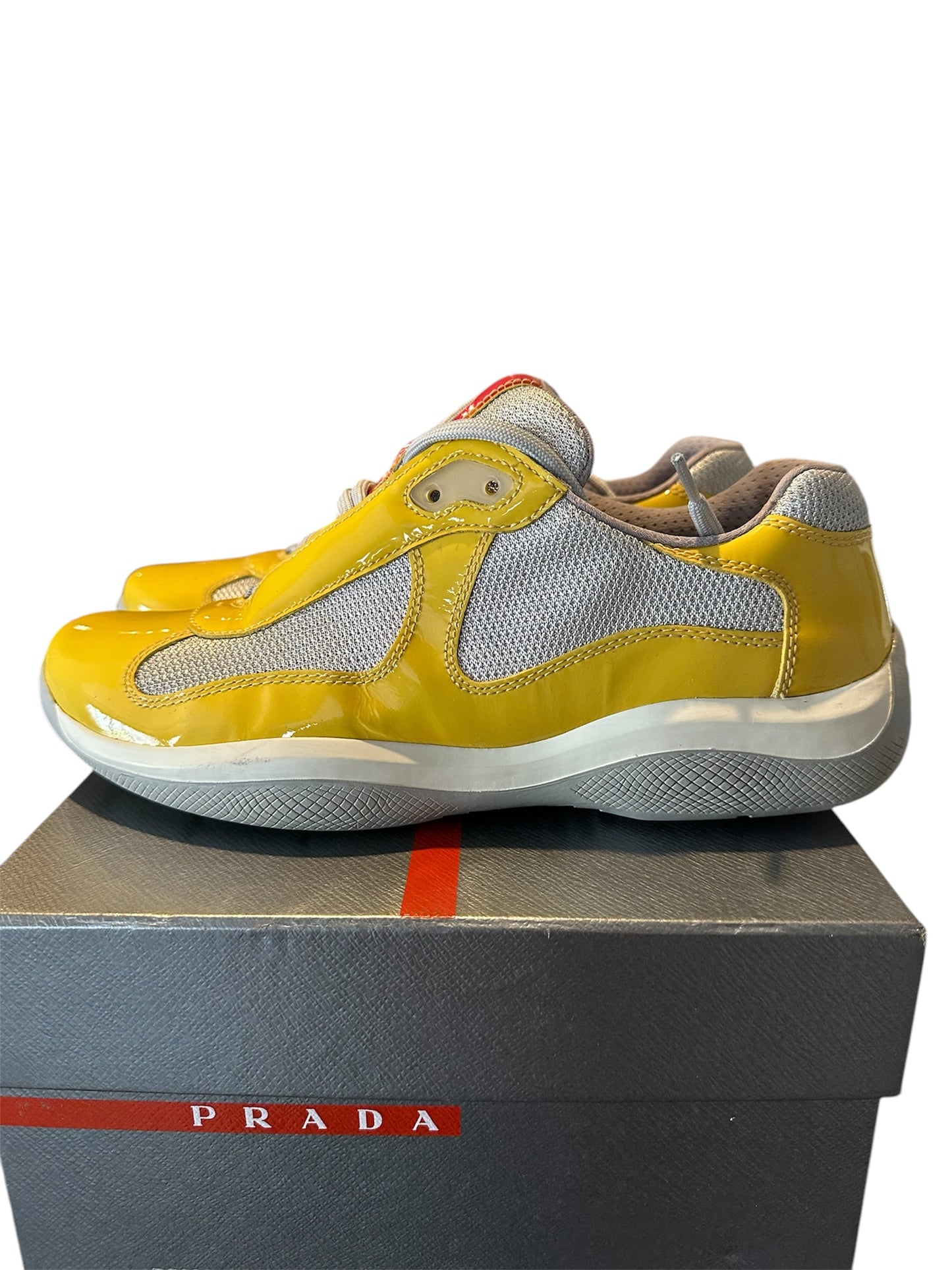 Prada Americas Cup Yellow Pre Owned Size 7 - The Valley Closet