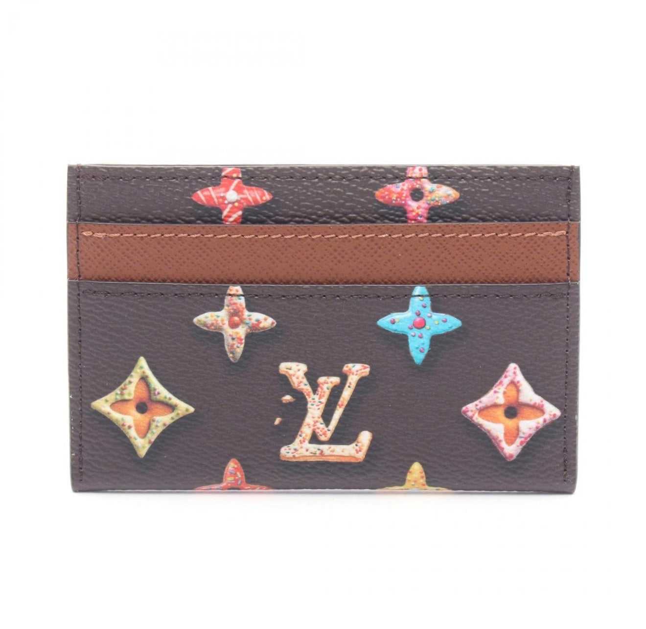 LOUIS VUITTON Porte Carte Double Donuts Card Case M28284 Monogram canvas leather - The Valley Closet