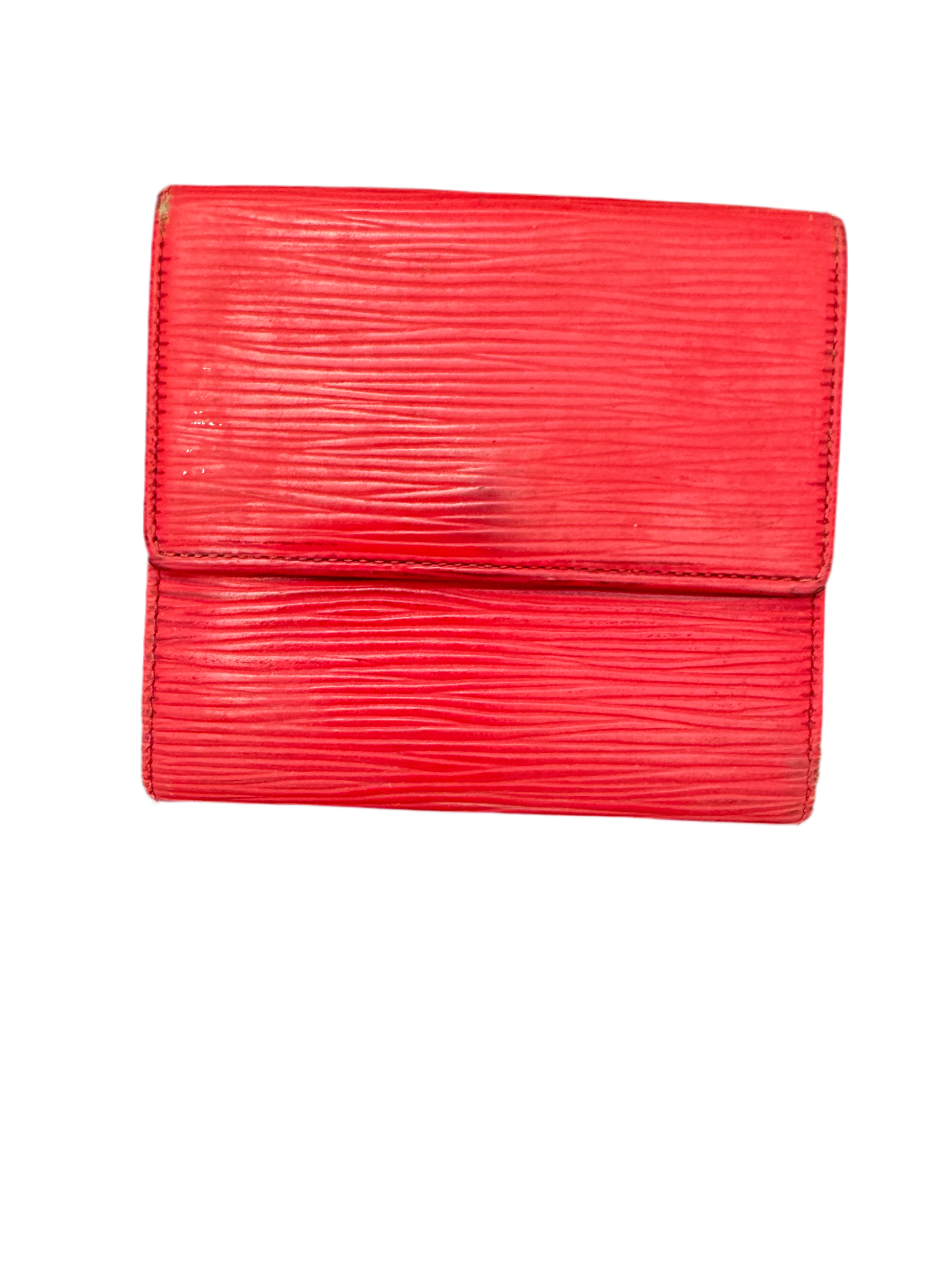 Louis Vuitton Red Epi Bifold Wallet - The Valley Closet
