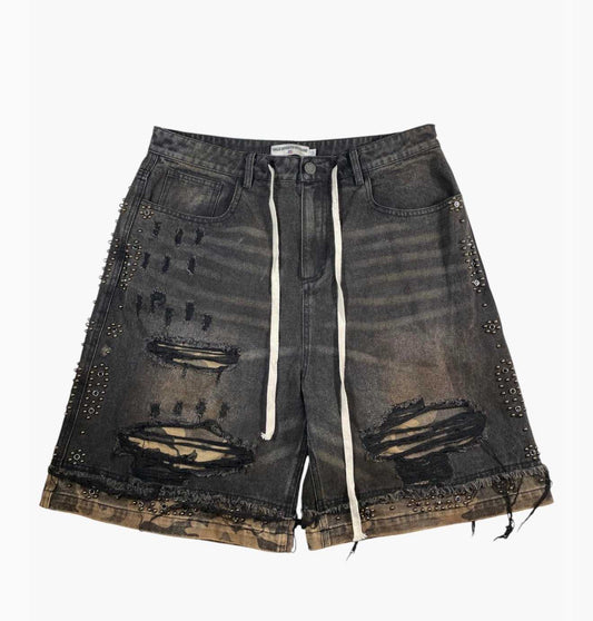 Vale Valley Dreams Studded Shorts Vintage Wash Size 32 