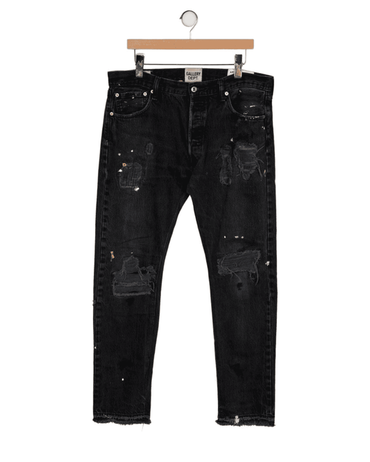 Gallery Dept Black Paint Splatter 5001 Denim Jeans 