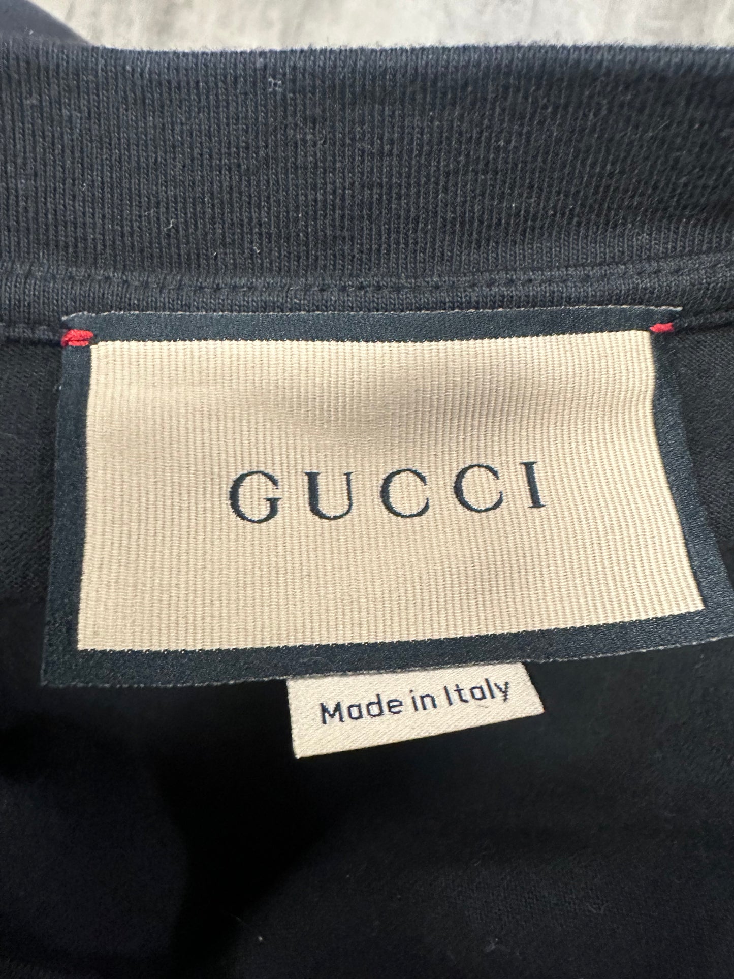 Gucci original Gucci logo Black T-shirt Pre owned XXL - The Valley Closet