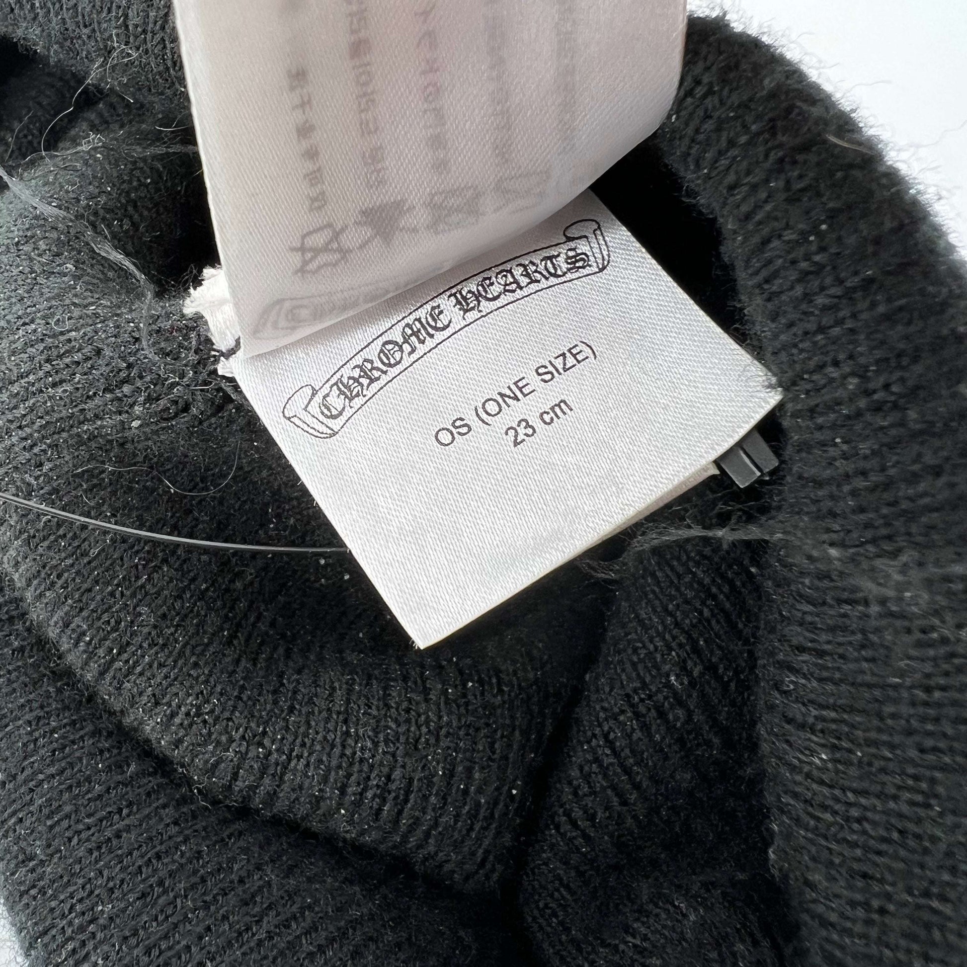 Chrome Hearts Script Logo Beanie Pre Owned Black