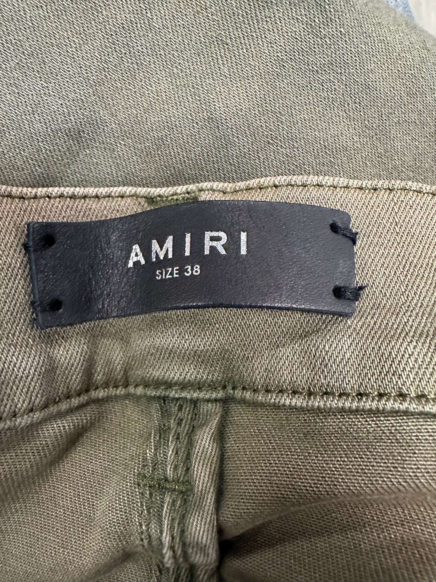 Amiri Mx1 olive With orange bandana New Size 38 Fits 36-38 - The Valley Closet
