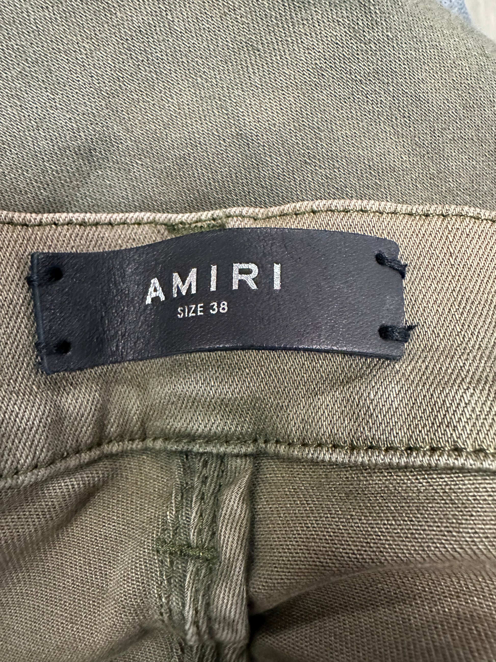 Amiri Mx1 olive With orange bandana New Size 38 Fits 36-38 - The Valley Closet