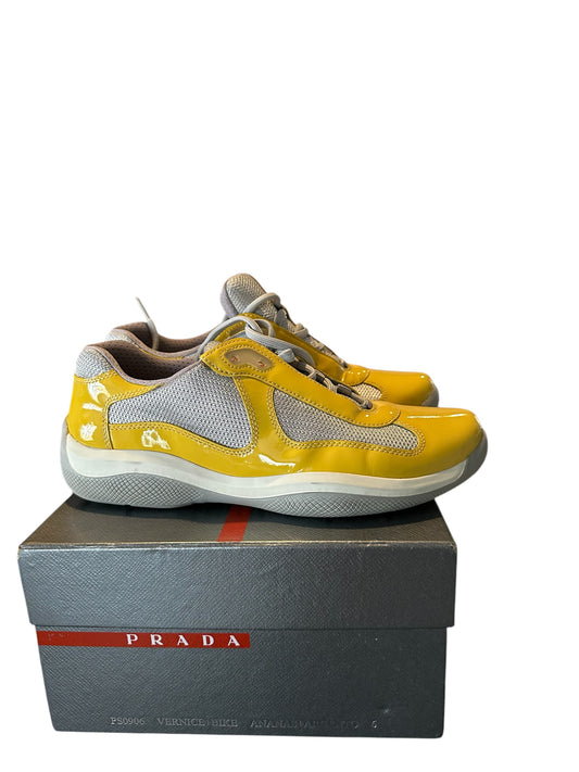 Prada Americas Cup Yellow Pre Owned Size 7 - The Valley Closet