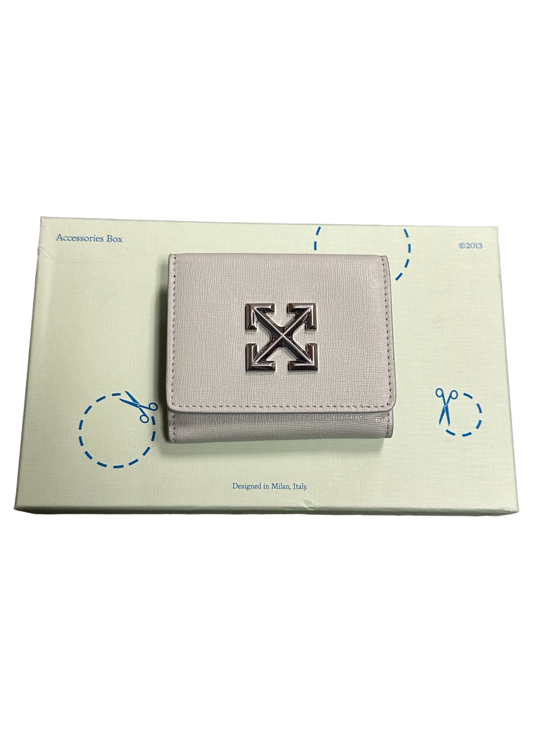 Off-white Jitney wallet new with box blue - The Valley Closet