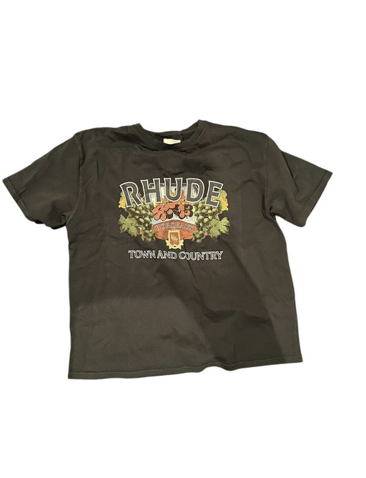 Rhude town and country Black T shirt pre owned XL - The Valley Closet