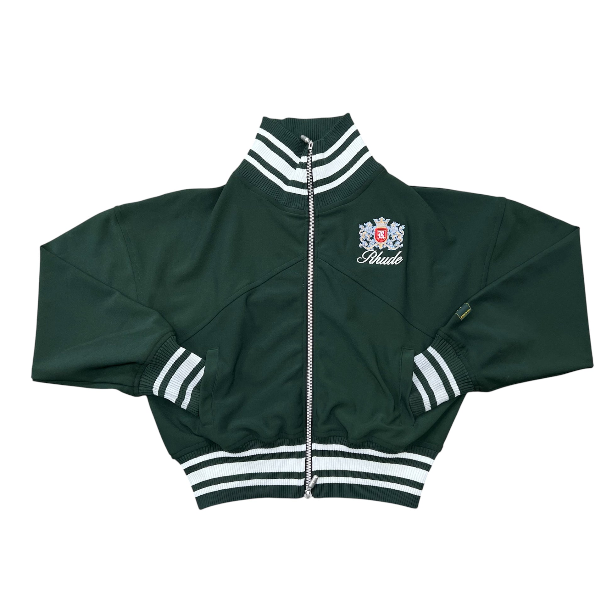 Rhude College Logo Green Track Jacket Size Small Pre owned - The Valley Closet