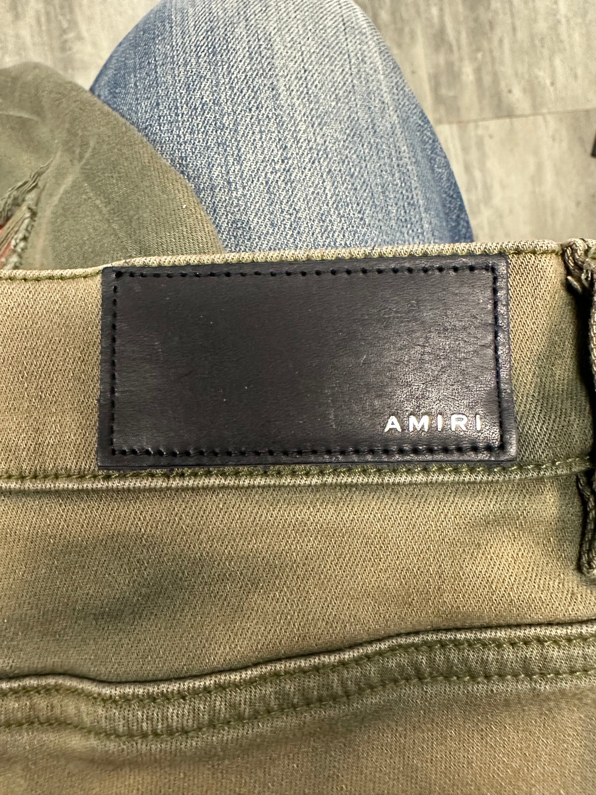 Amiri Mx1 olive With orange bandana New Size 38 Fits 36-38 - The Valley Closet