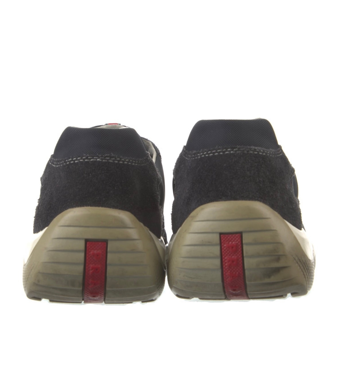 Prada Americas Cup Navy Suede Pre Owned Size 7 No box - The Valley Closet
