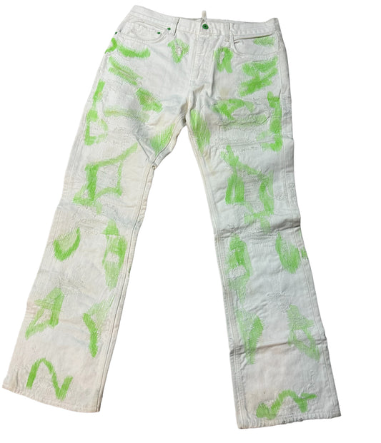 Endless scab denim jeans white