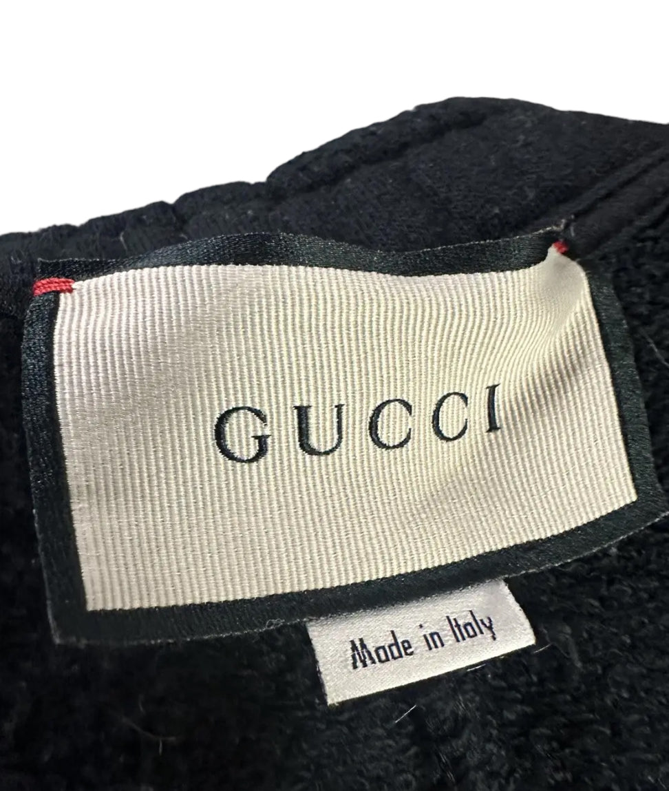Gucci interlocking logo sweat pants Black pre owned size medium - The Valley Closet