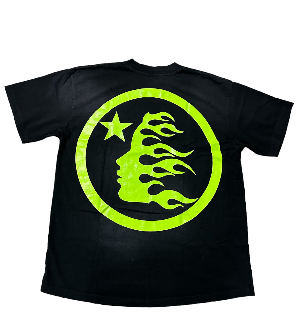 Hellstar sports gel logo t-shirt lime green 2