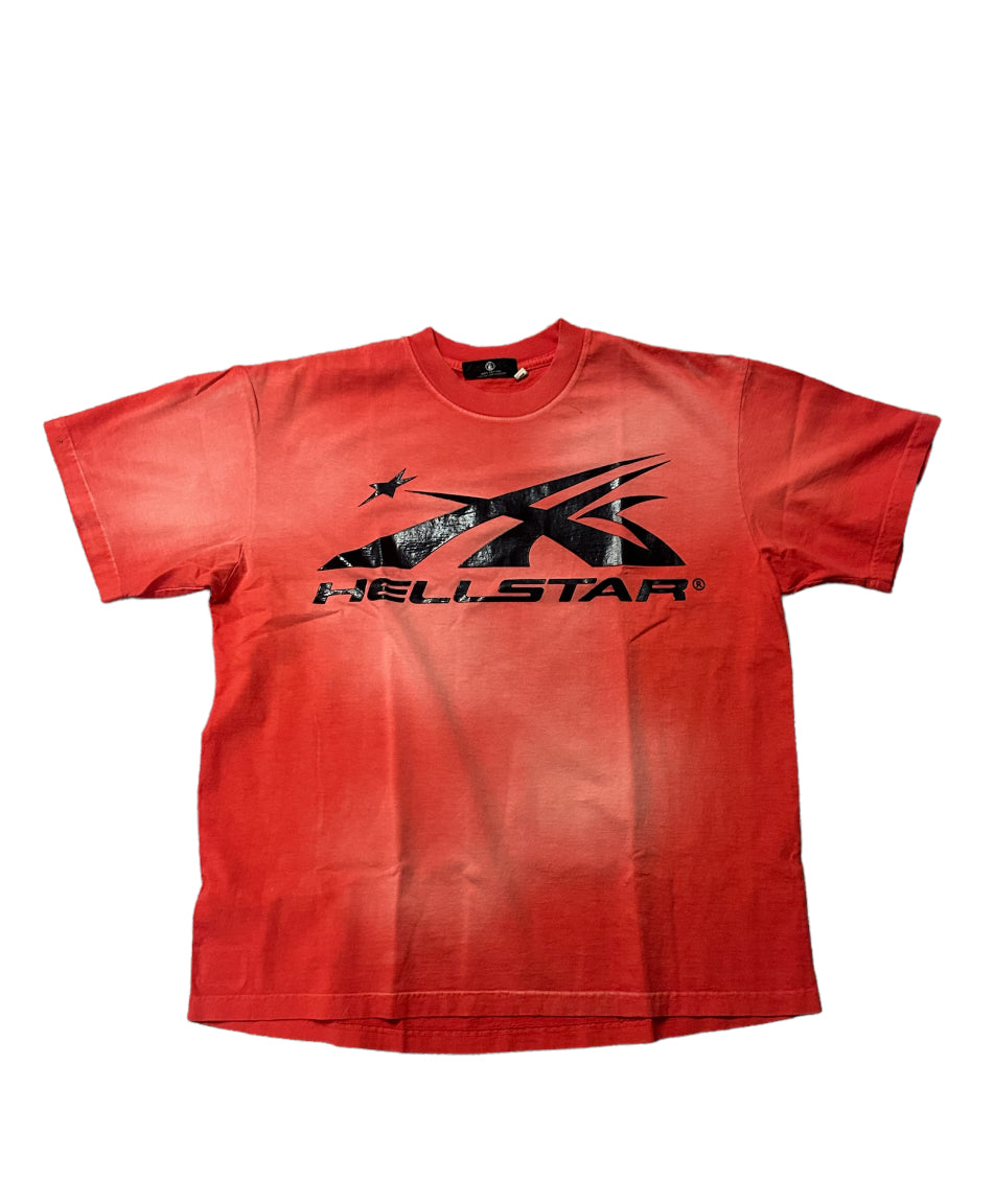 Hellstar sports gel logo t-shirt red