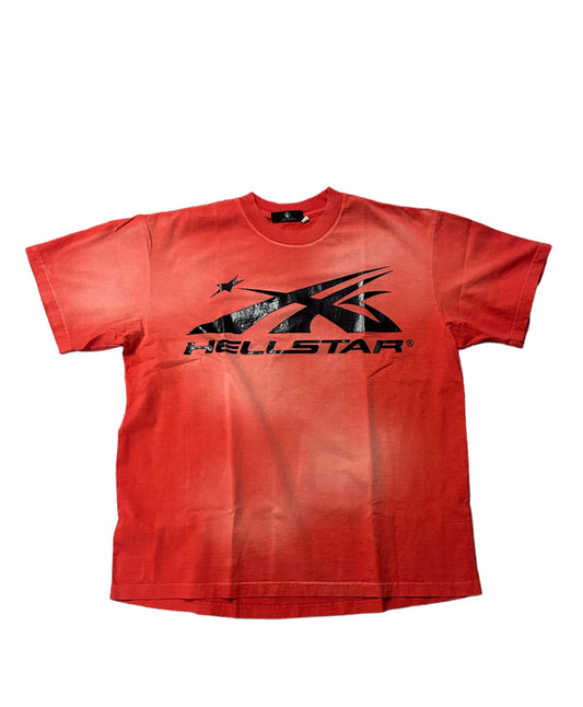Hellstar sports gel logo t-shirt red