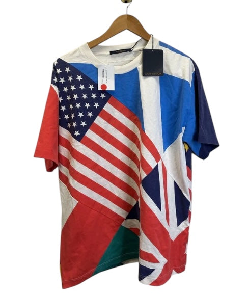 Louis Vuitton Flag Patchwork T shirt large New - The Valley Closet