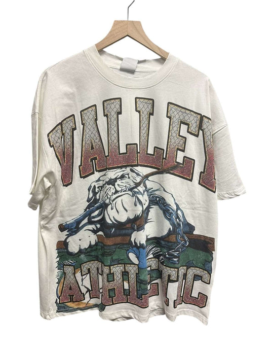 Vale Valley Athletics Big Dog Rhinestone T shirt Medium New - The Valley Closet