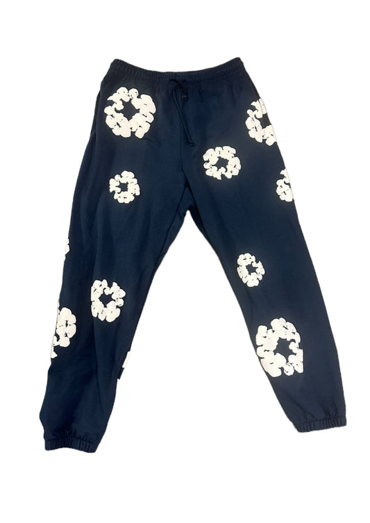 denim tears cotton wreath sweatpants navy